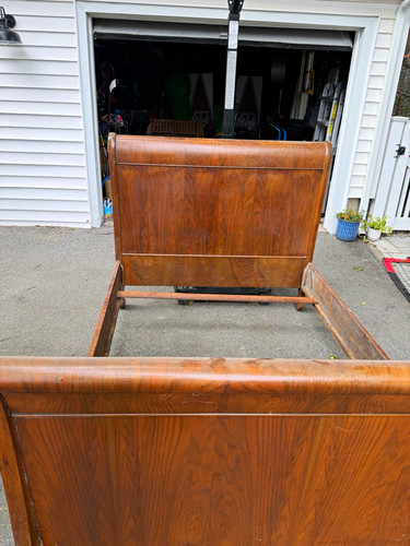Full wood sleigh bed - wood, frame